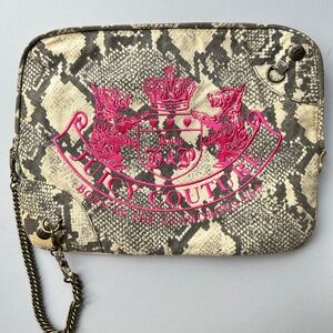 Rare Vintage Juicy Couture Snakeskin Print Laptop Bag Y2K